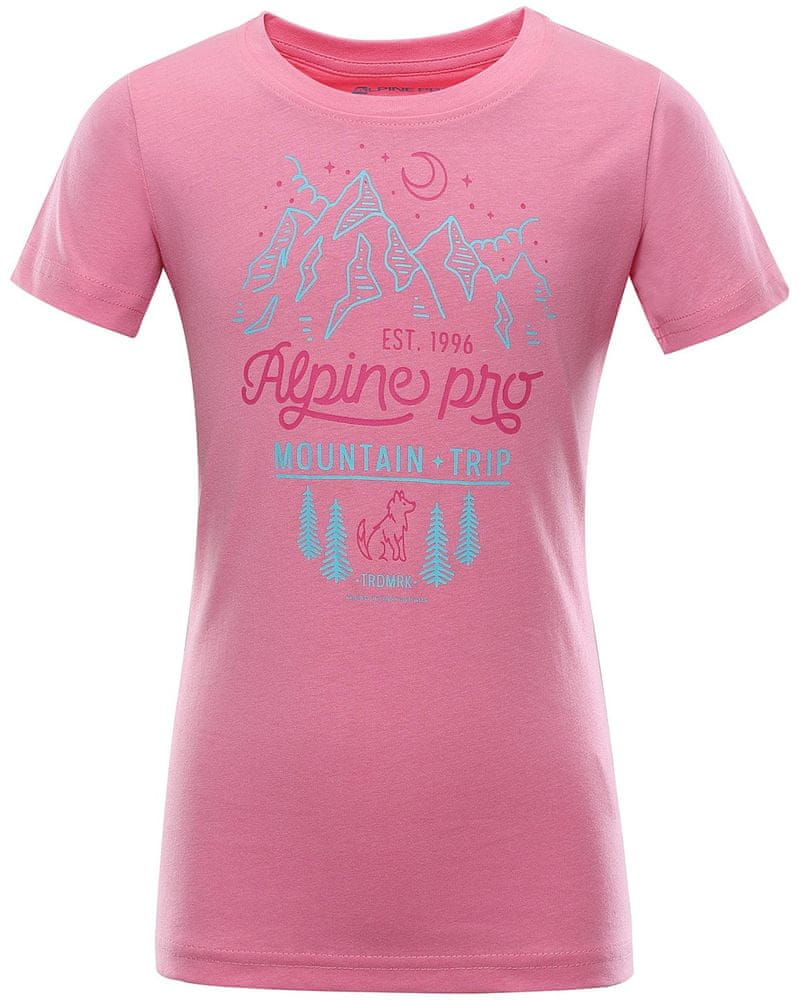 ALPINE PRO dievčenské tričko Dayo 4 92 - 98 ružové
